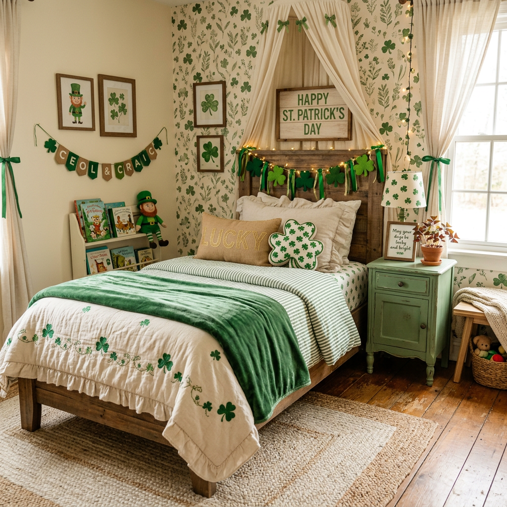 Cottagecore St. Patrick's Day Child Bedroom (Girl)