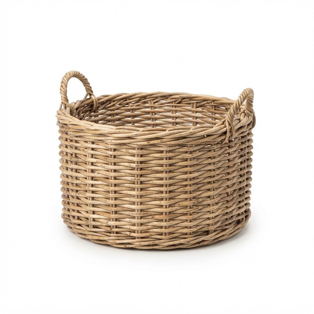 Woven Wicker Storage Basket