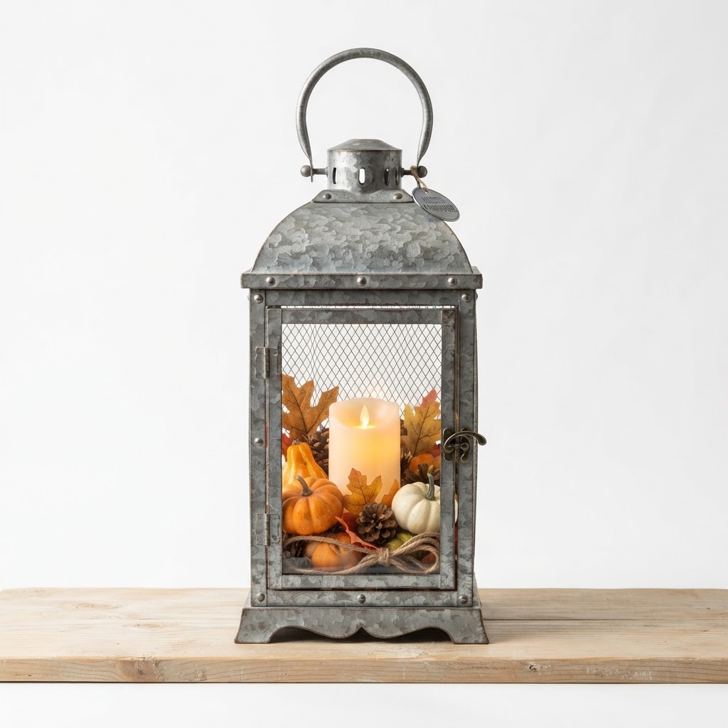 Galvanized Metal Lantern