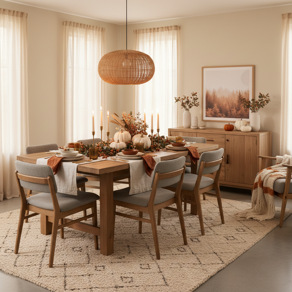 Scandinavian Fall Dining Room