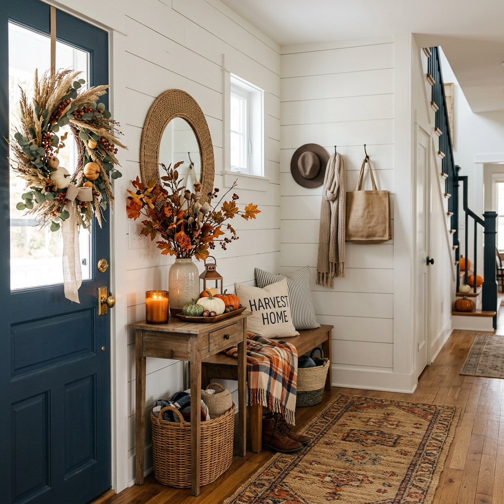 Modern Cottage Fall Entryway