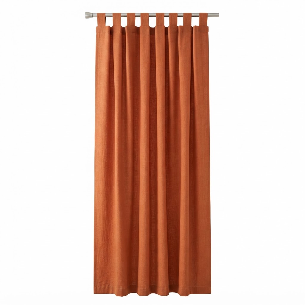 Burnt Orange Cotton Curtains
