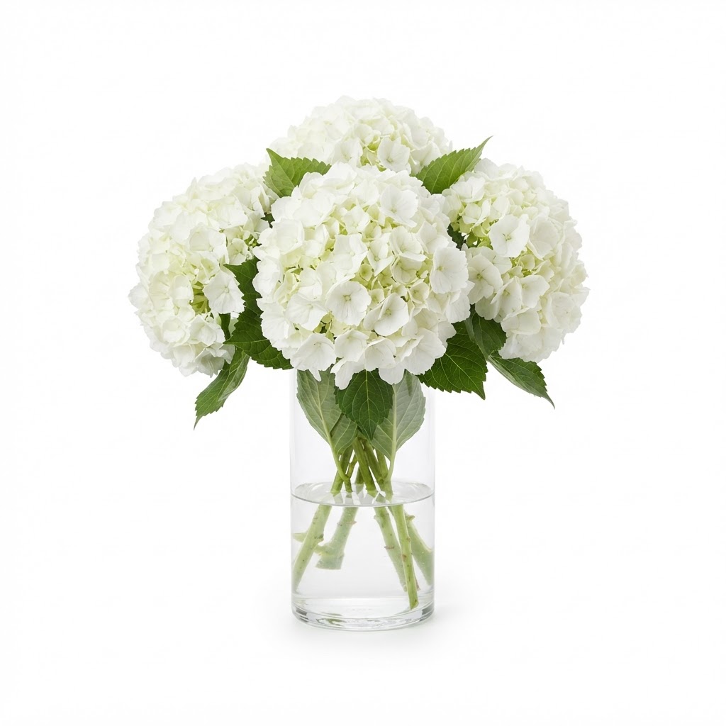 Fresh White Hydrangea Arrangement