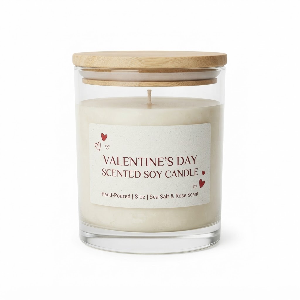 Valentine's Day Scented Soy Candle