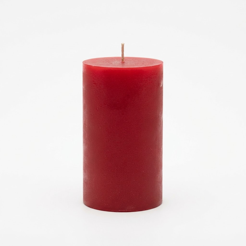 Red Pillar Christmas Candle