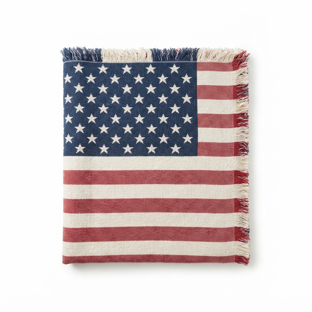 Independence Day Stars and Stripes Cotton Throw