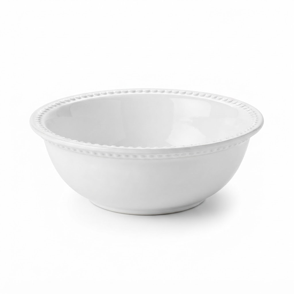 Ceramic White Serving Bowl