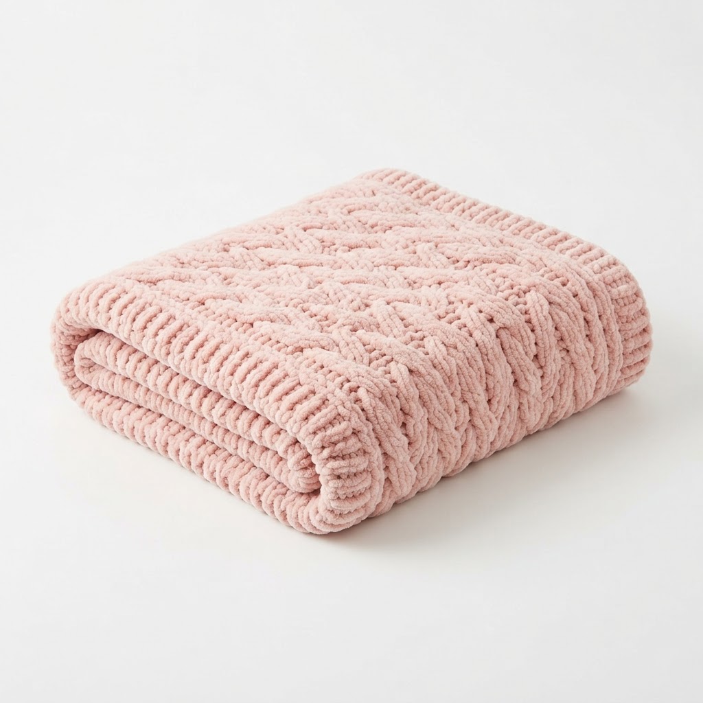 Blush Pink Throw Blanket