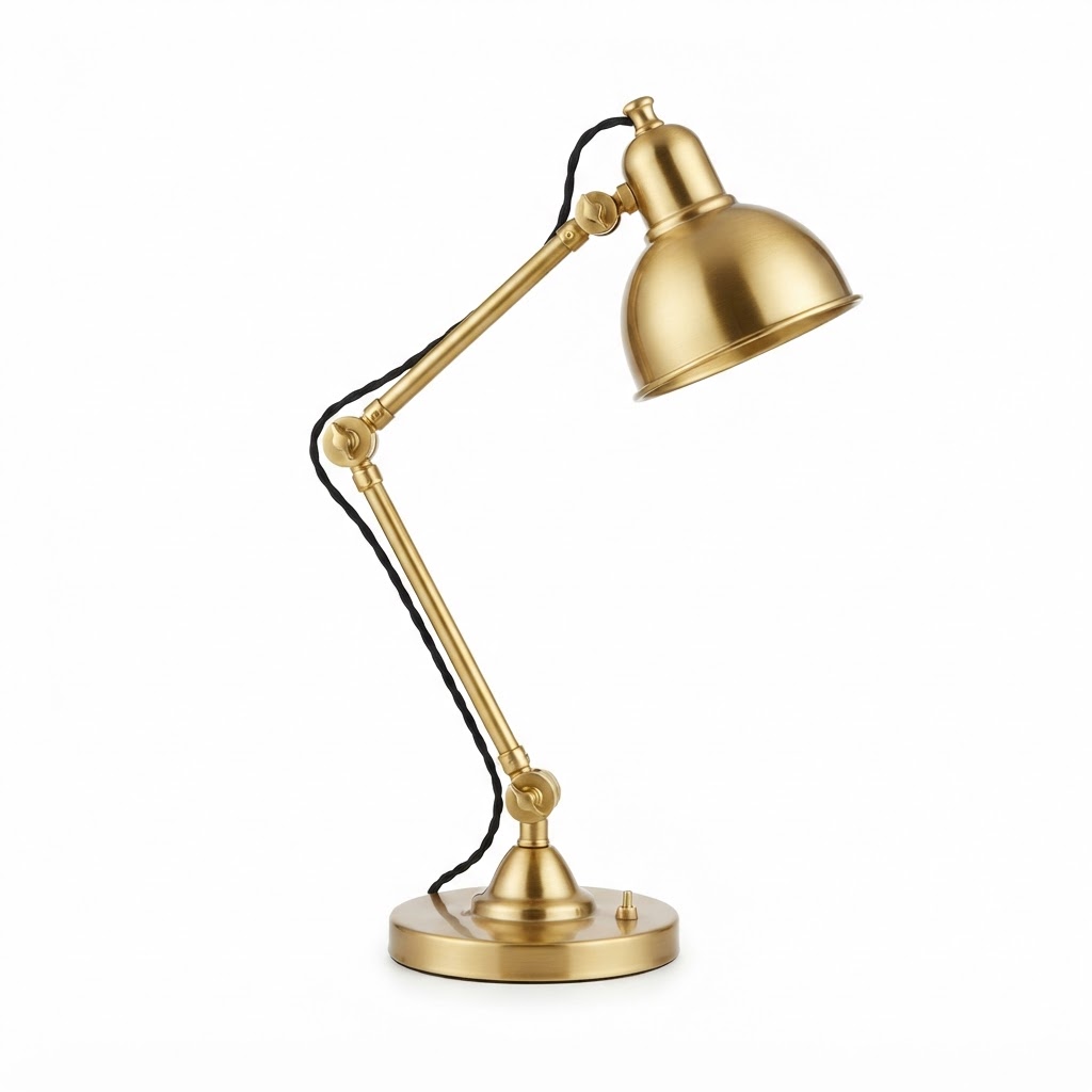gold metal classic task lamp