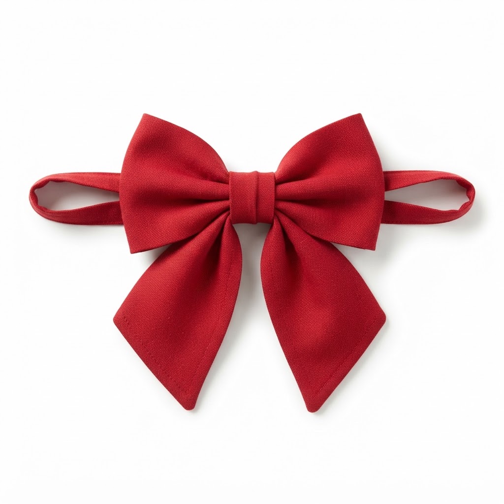 Red Bow Window Tiebacks