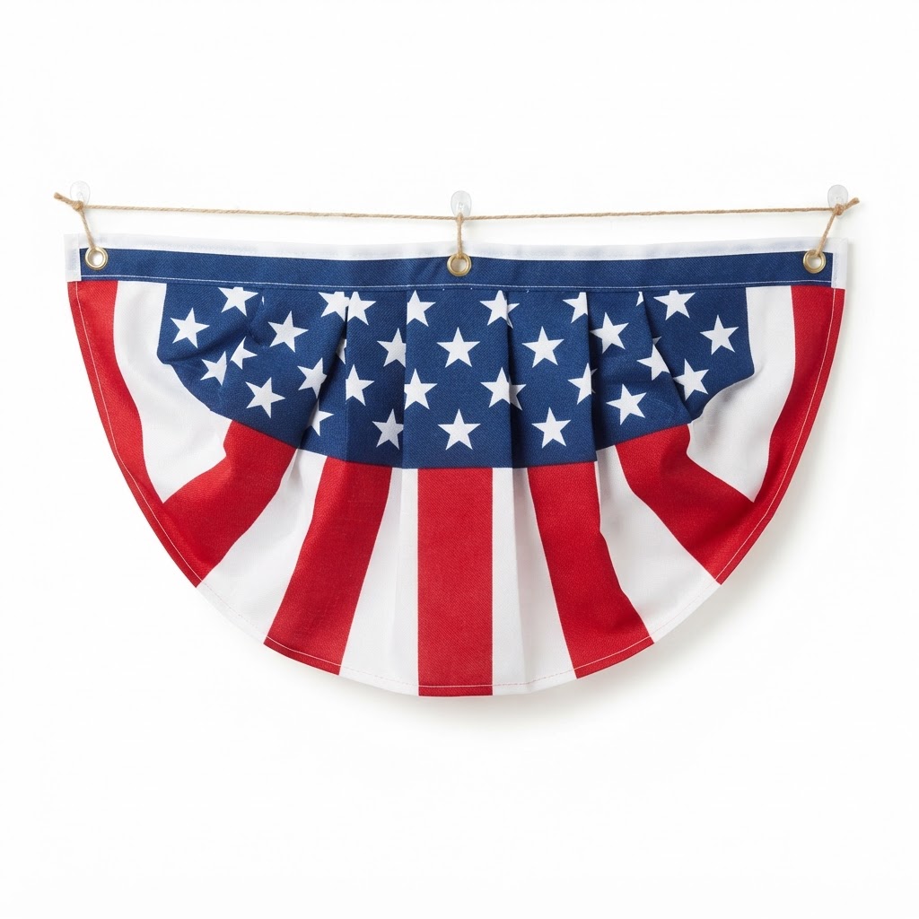 Patriotic Star-Spangled Bunting Banner