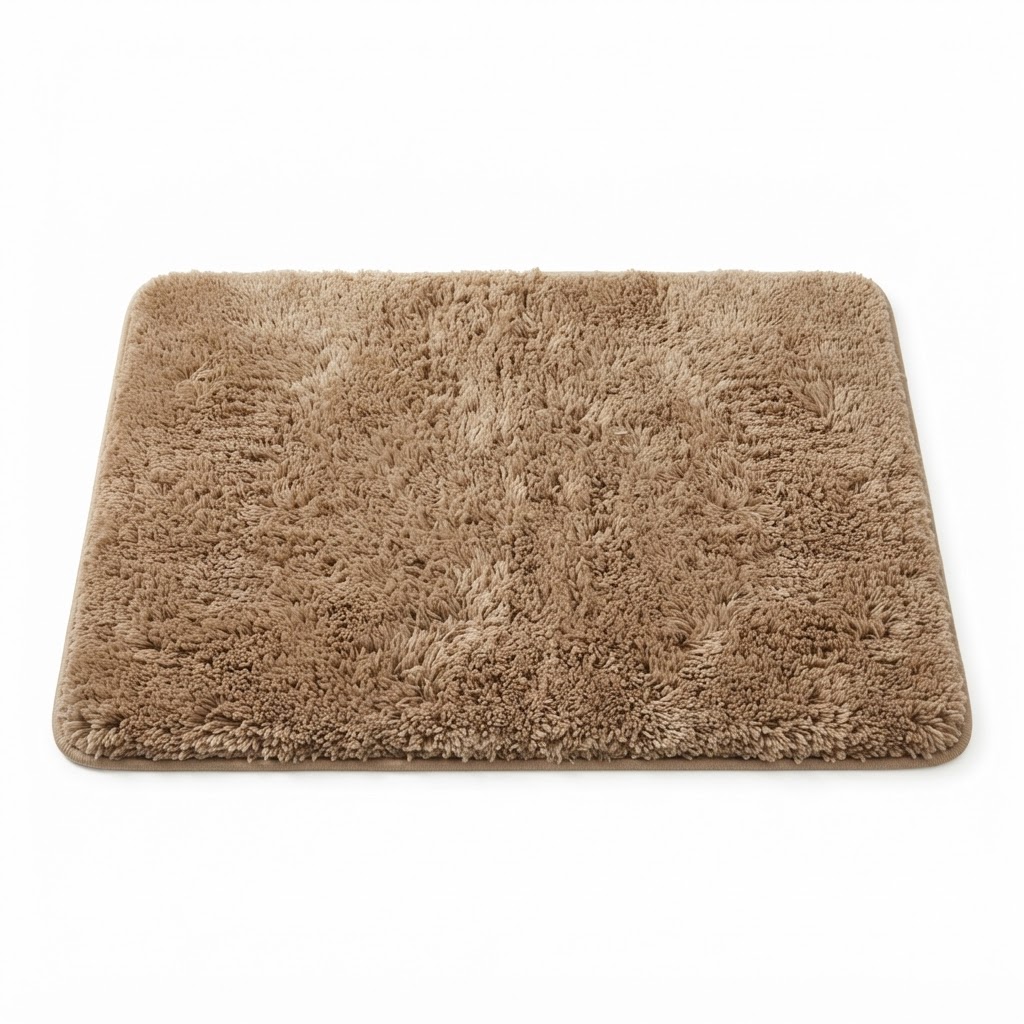 Fall Beige Shag Bath Rug
