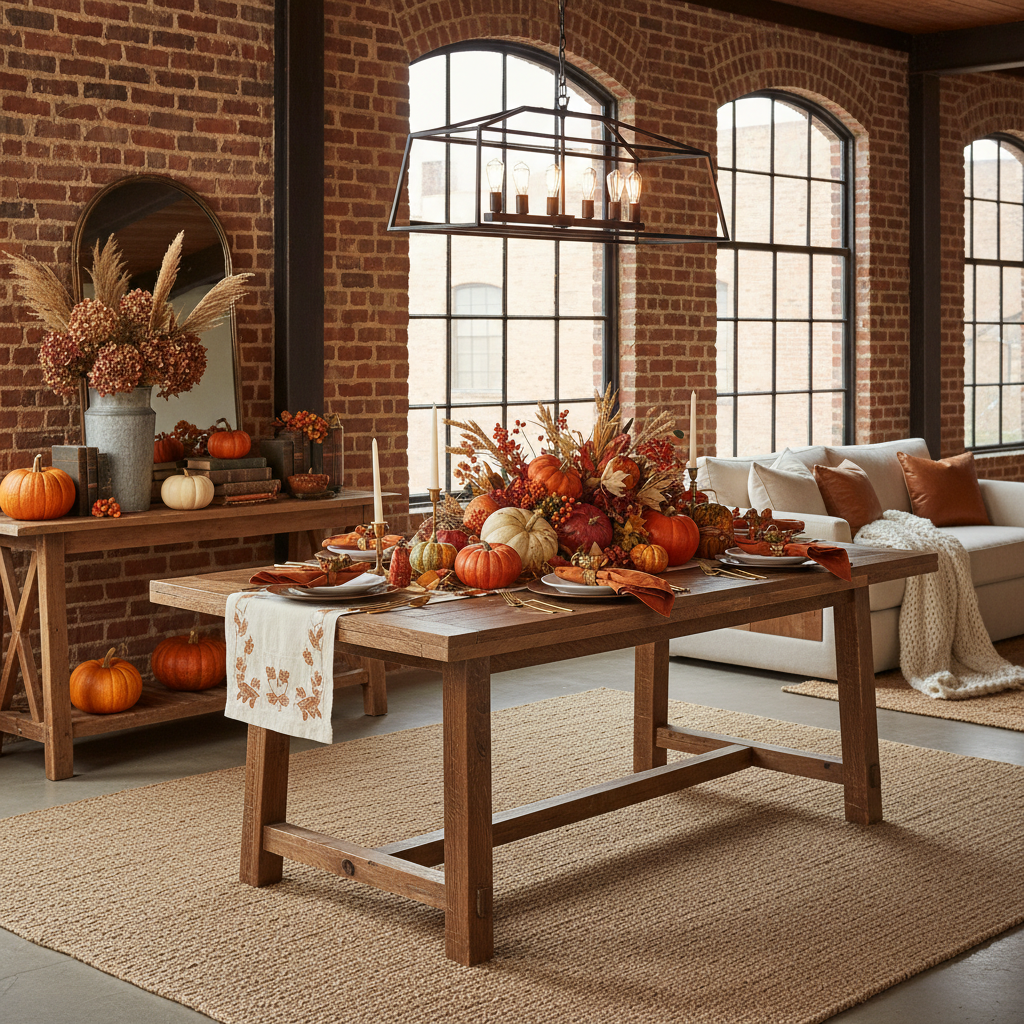 Industrial Thanksgiving Dining Room