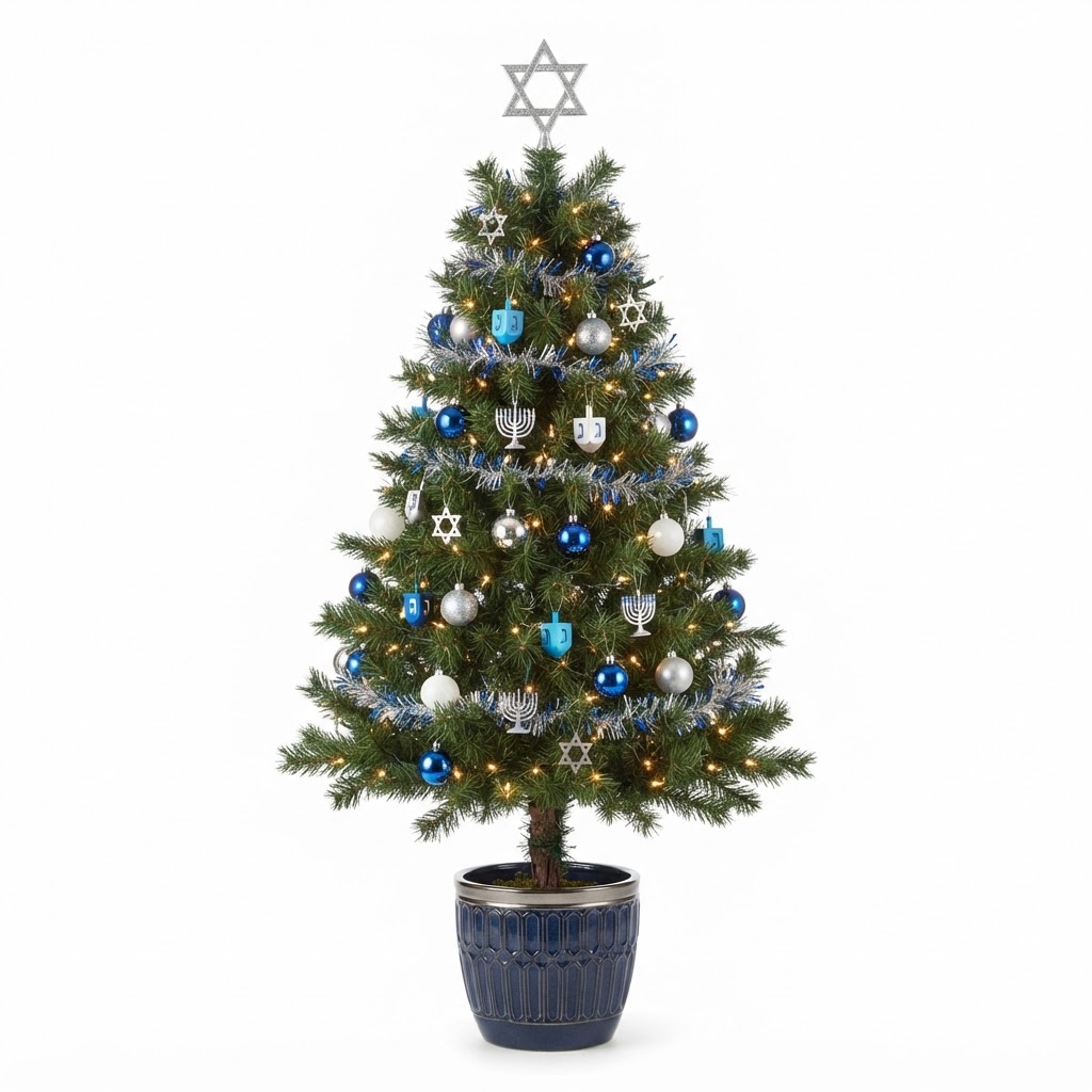 Transitional Artificial Faux Potted Tree