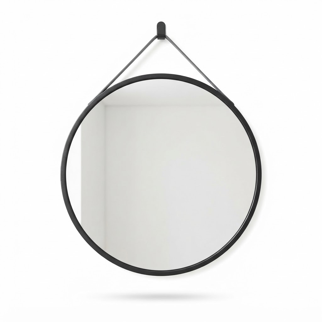 thin metal framed mirror