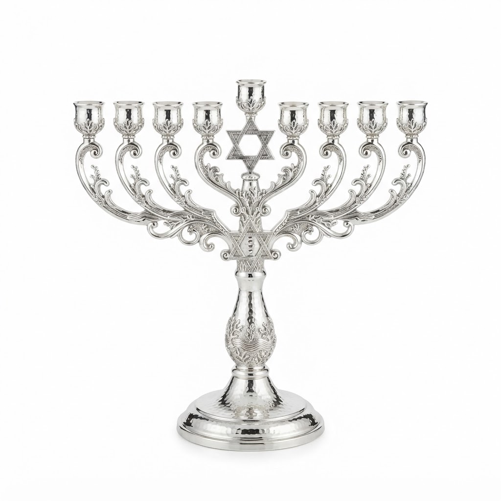 Hanukkah Silver Plated Menorah