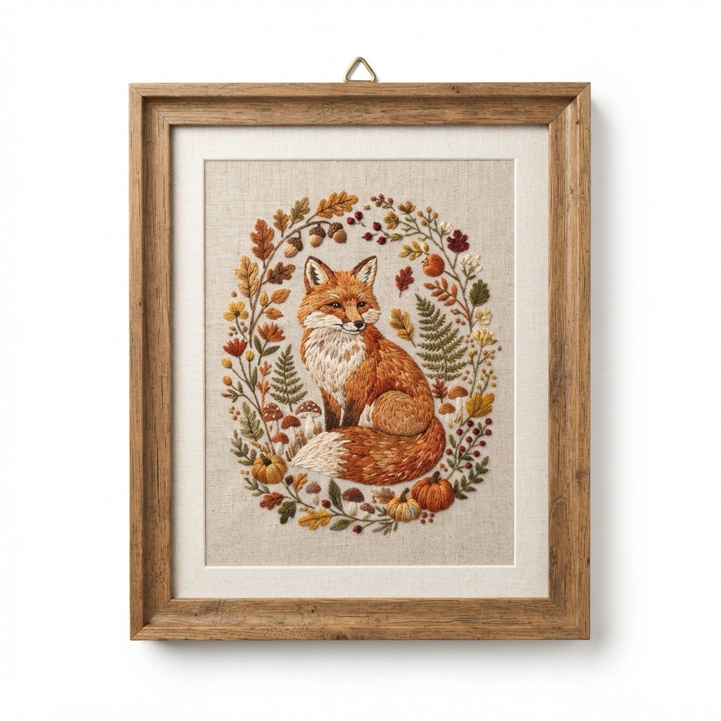 Cottagecore Woodland Fox Wall Art
