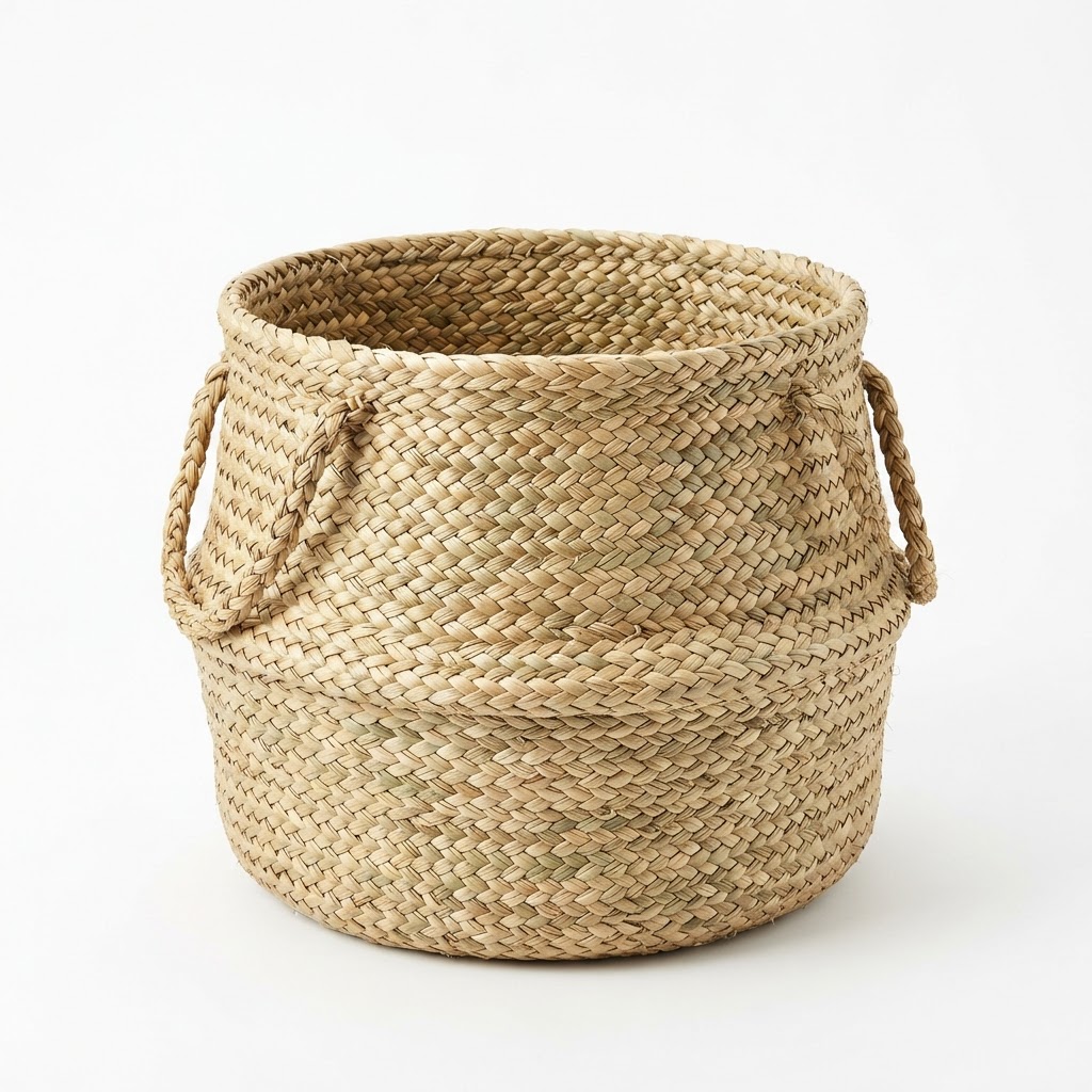 Natural Woven Seagrass Basket