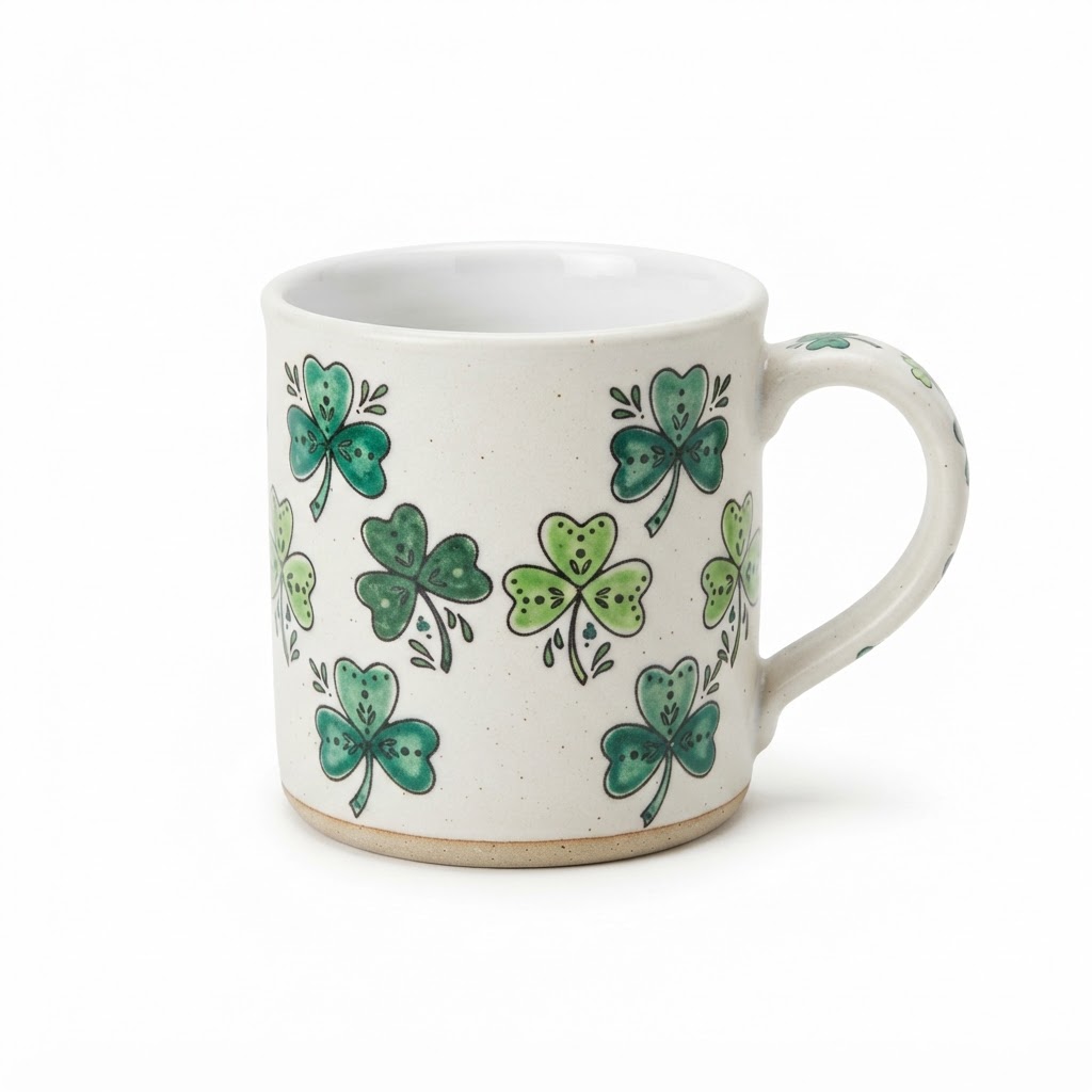 Ceramic Shamrock Desk Mug