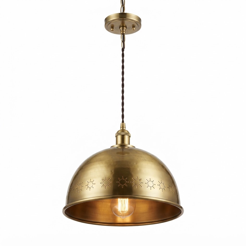 Brass Dome Kitchen Pendant Light
