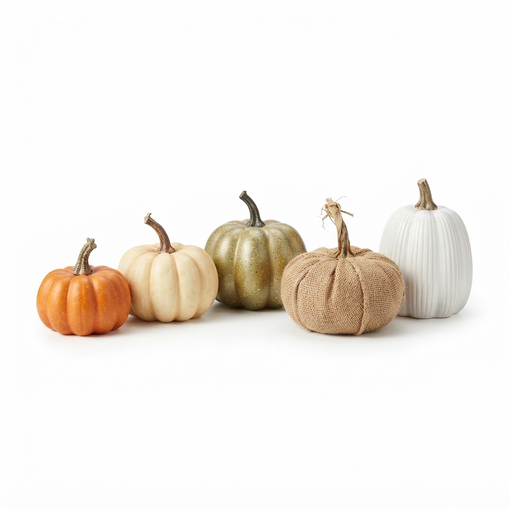 Faux Harvest Pumpkin Set