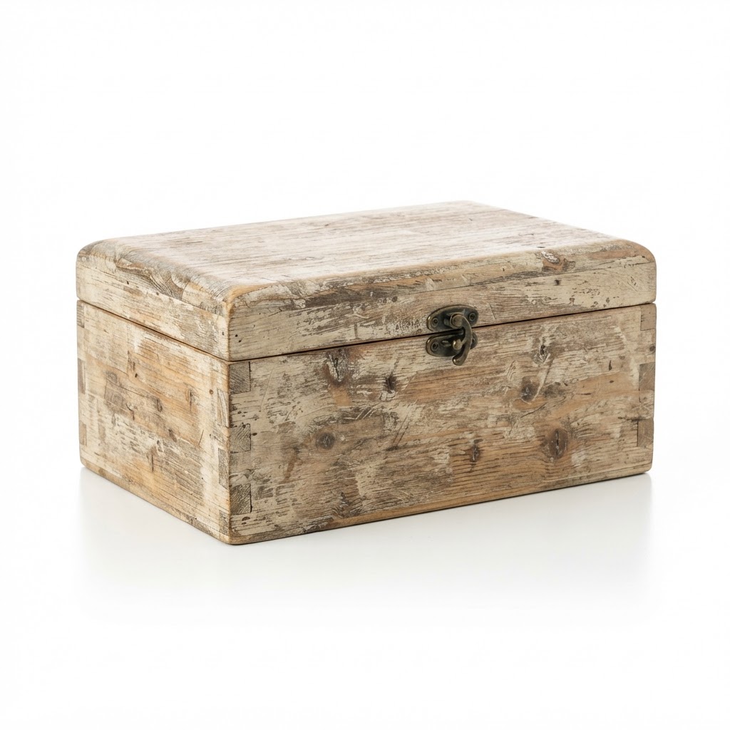 Distressed Wood Keepsake Box