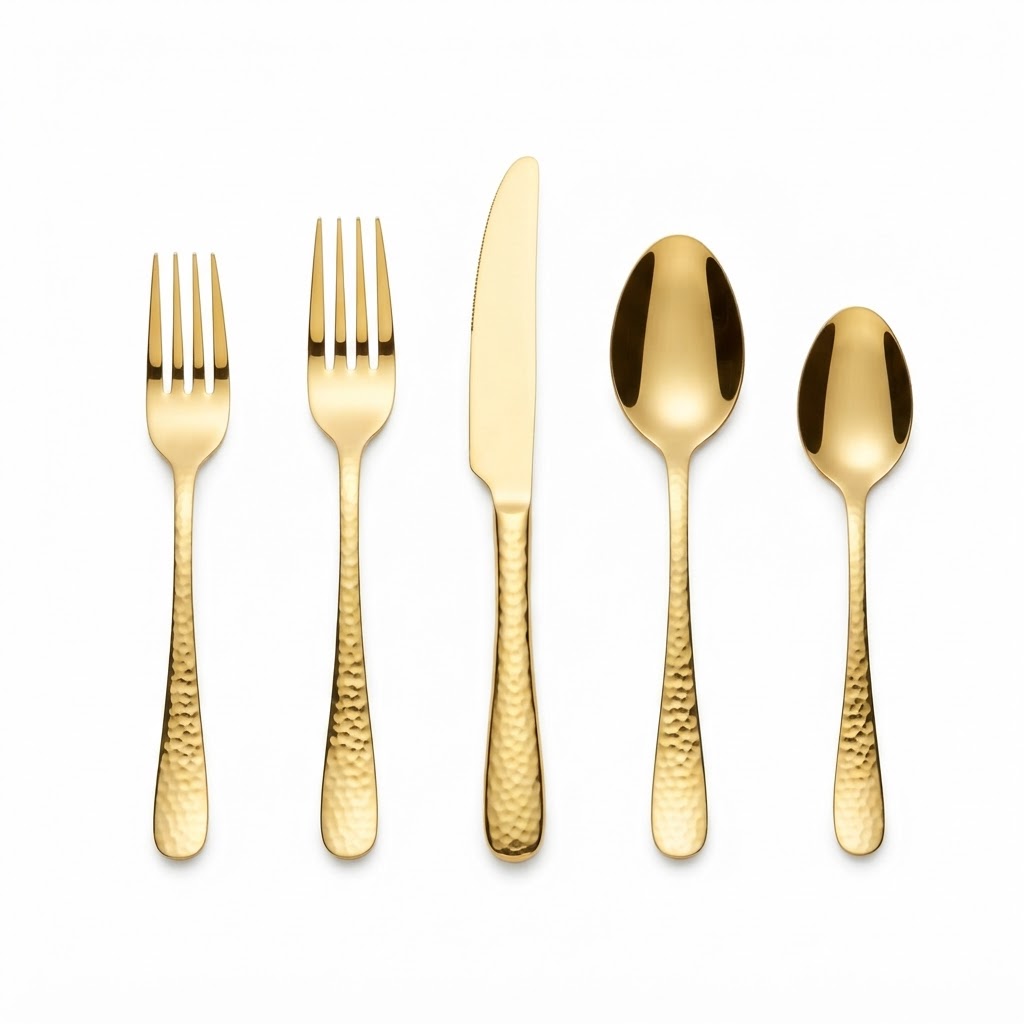 Spring Gold Cutlery Set