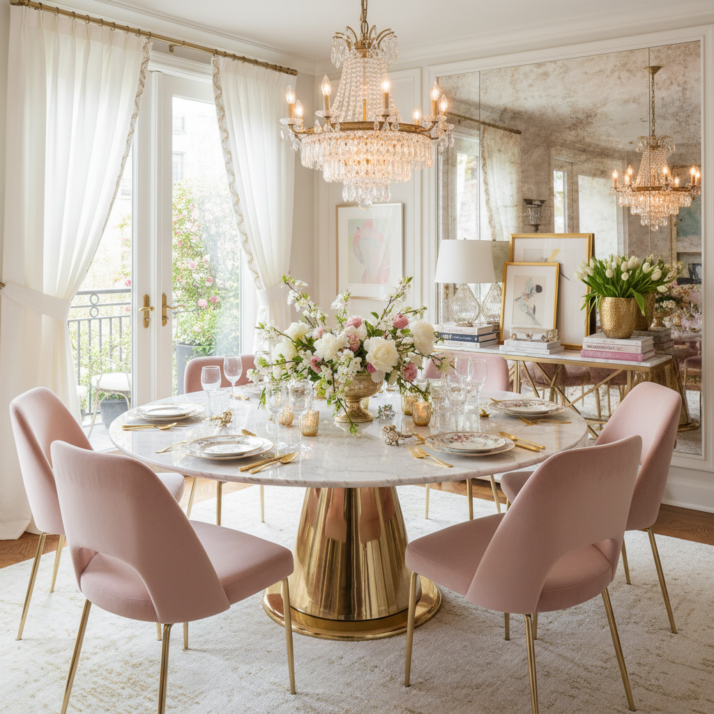 Glam Spring Dining Room