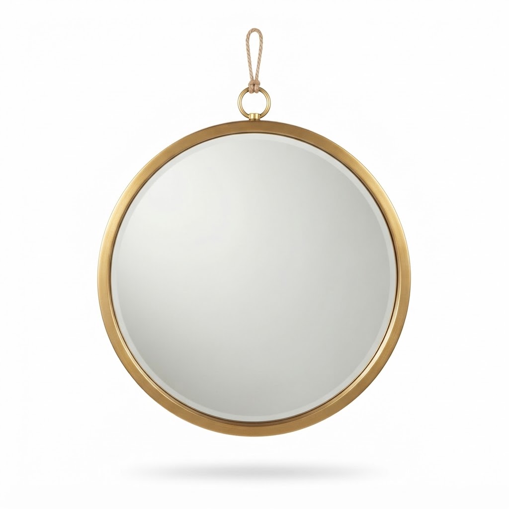Gold Round Wall Mirror
