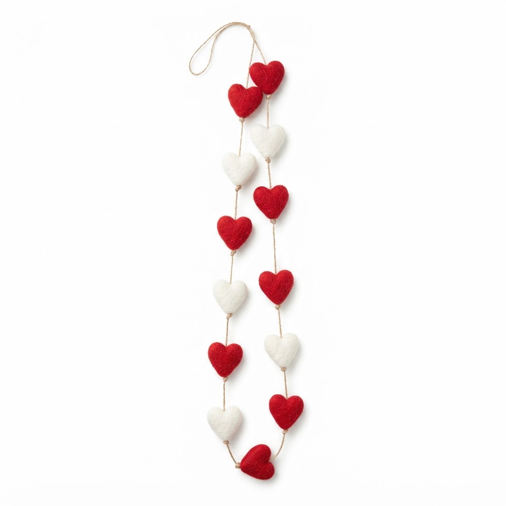 Felt Heart Hanging Garland