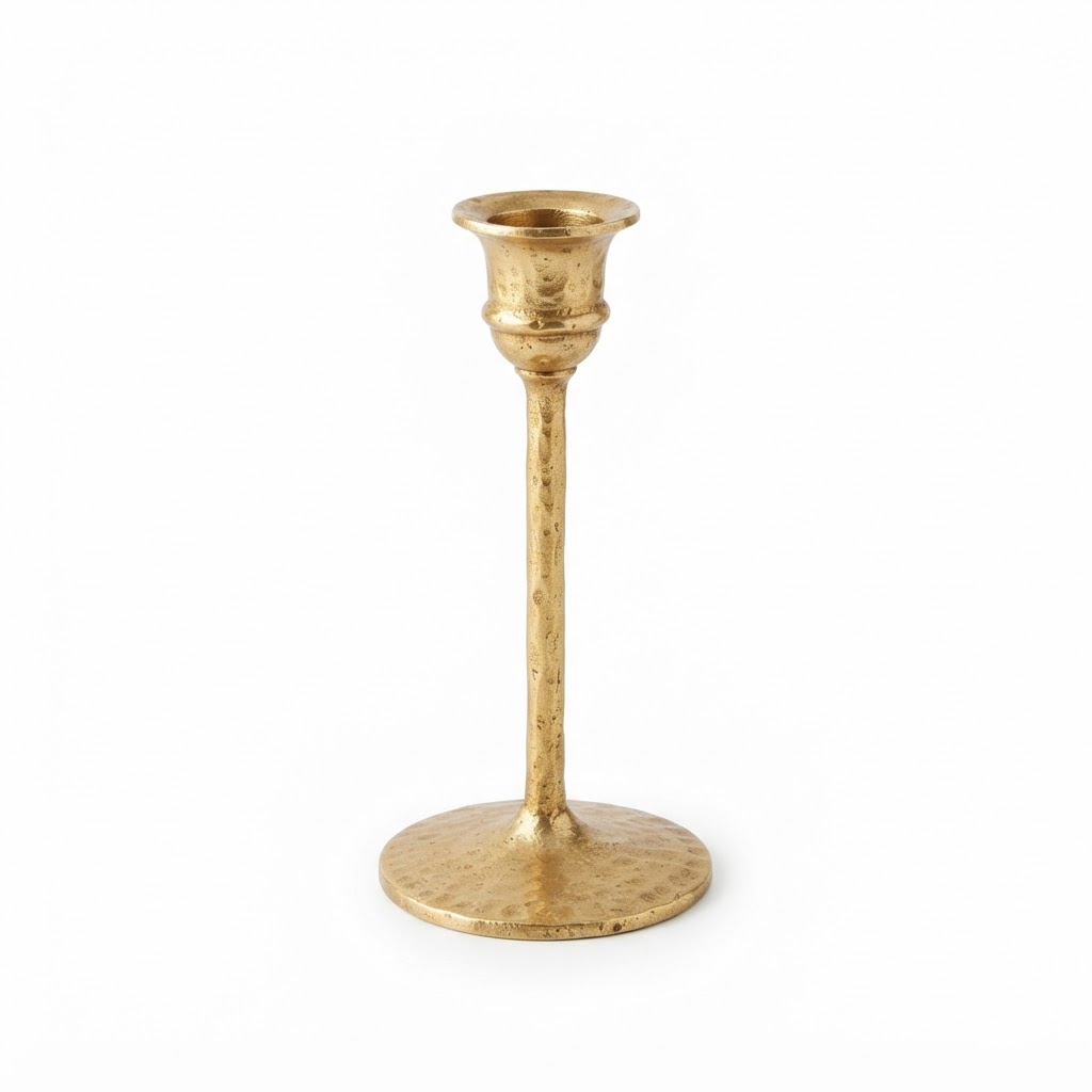 Gold Metal Taper Candle Holders