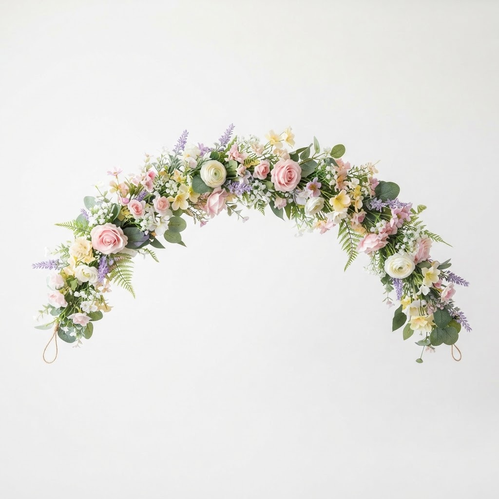Artificial Spring Pastel Flower Garland