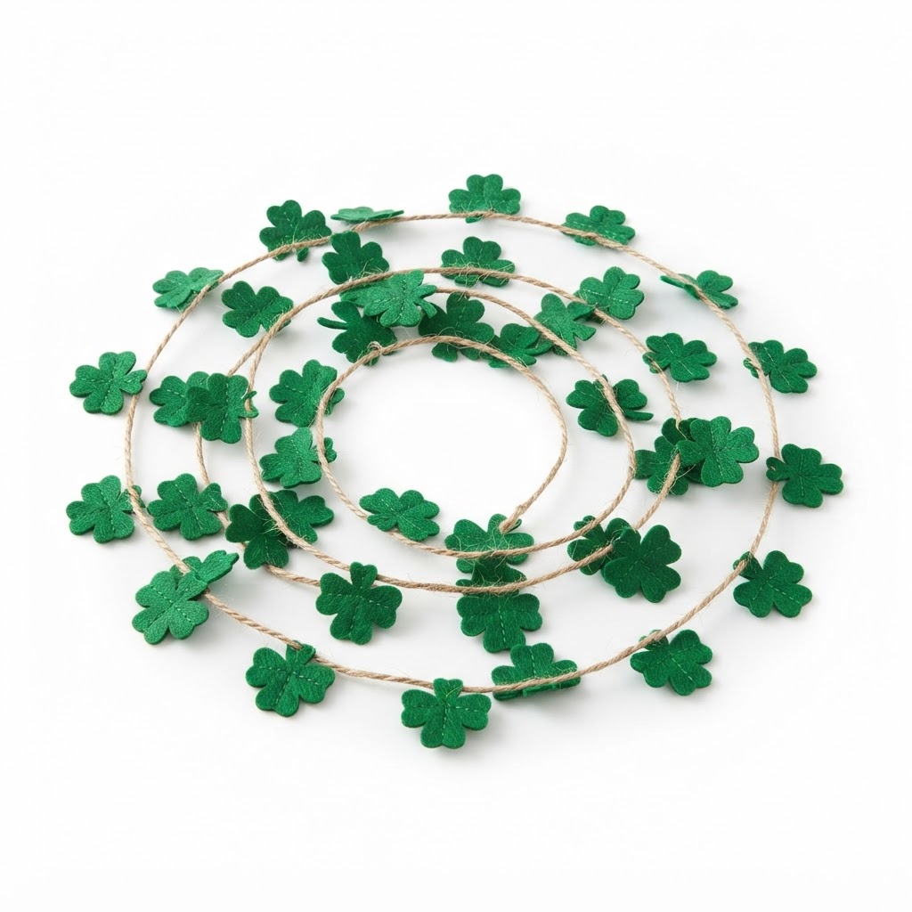 Faux Shamrock Garland