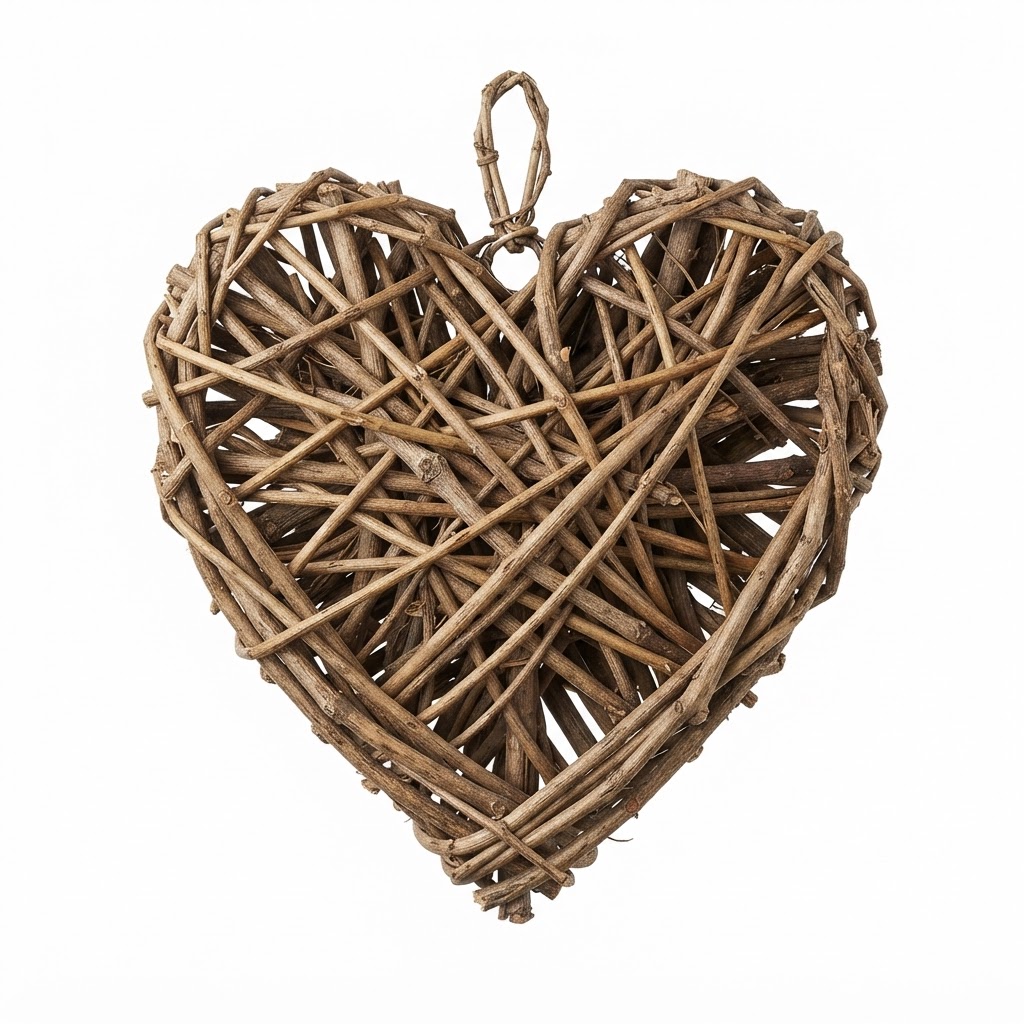 Woven Willow Heart Wall Decor