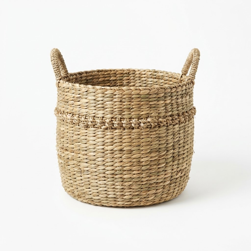 Woven Seagrass Storage Basket