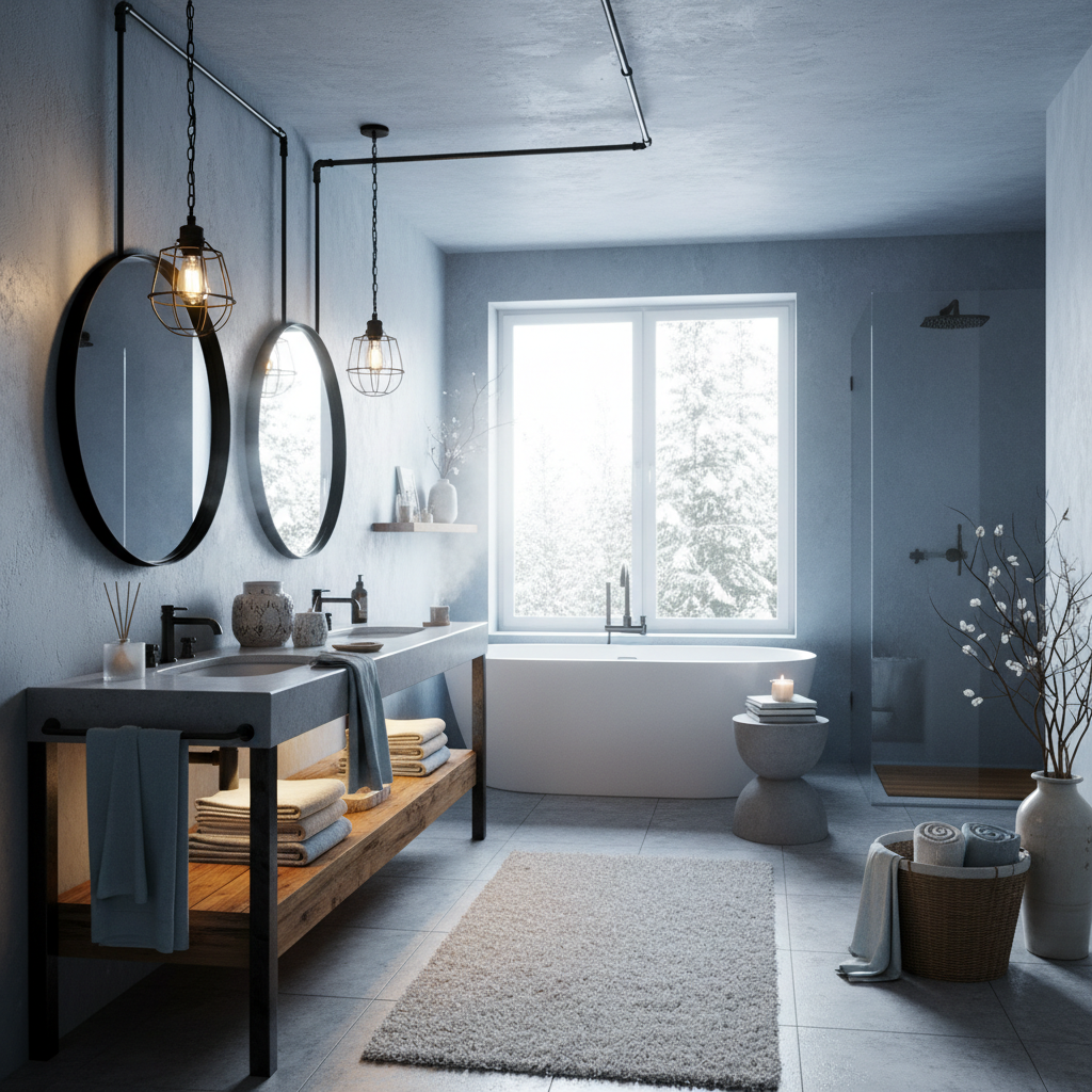 Industrial Winter Master Bathroom