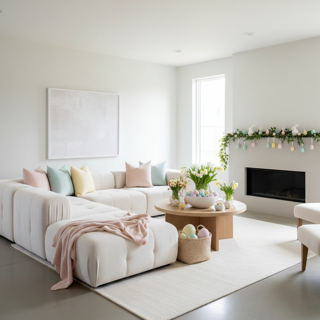 Minimalist Easter Living Room