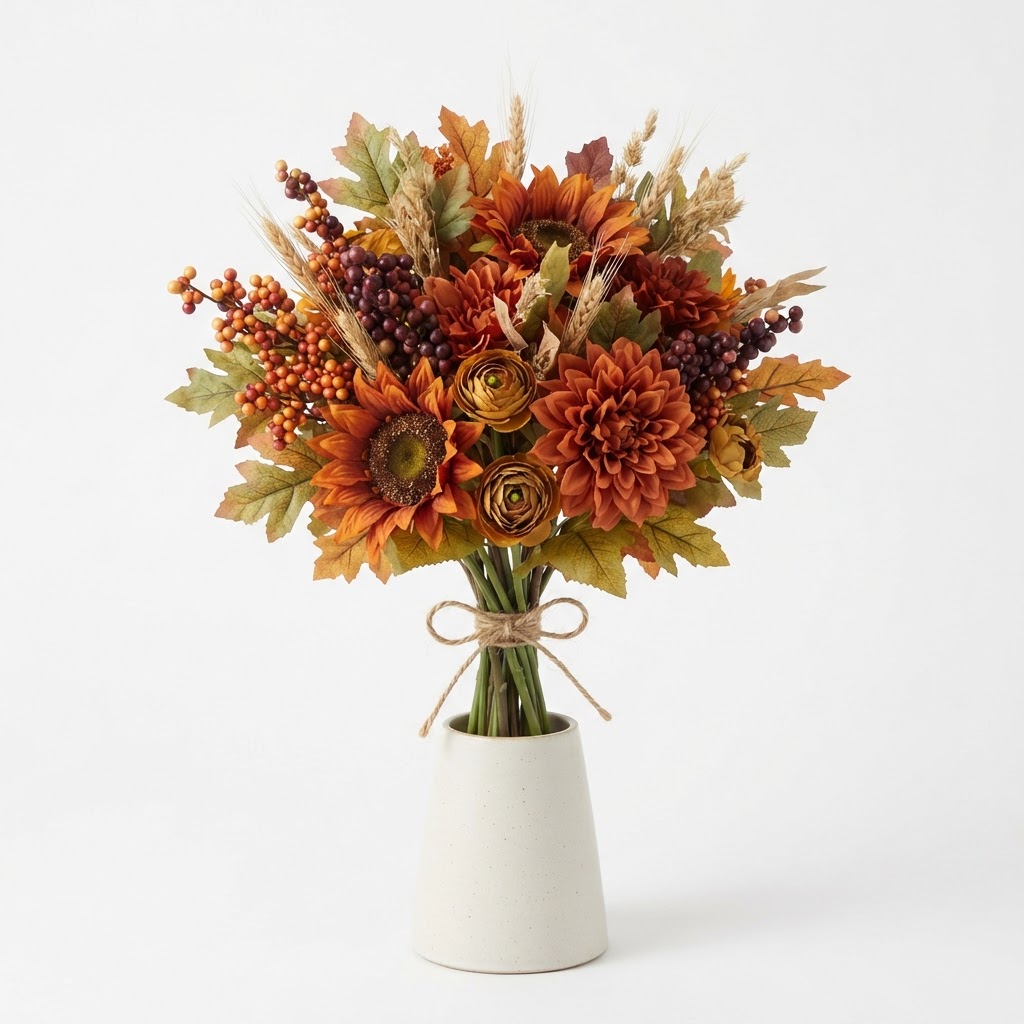 Faux Autumn Floral Bouquet