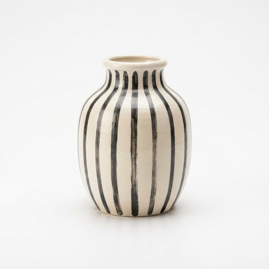Ceramic Striped Vases