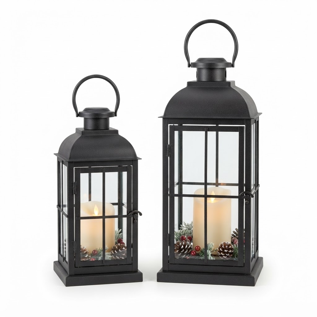 Transitional Metal Lantern Set