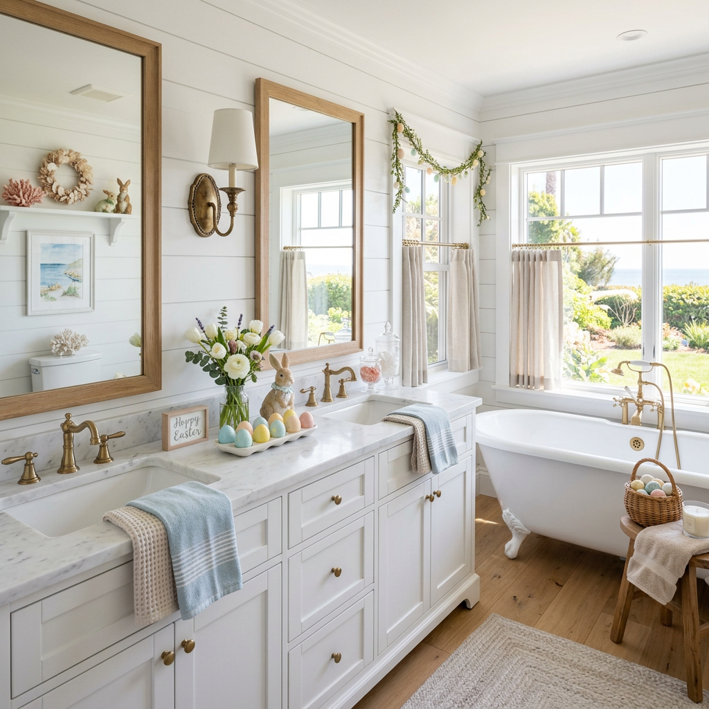 Coastal Easter Master Bathroom