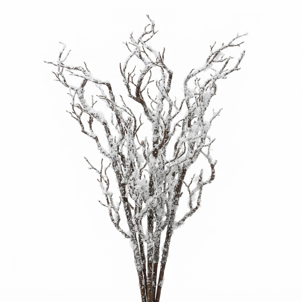 Winter Snowy Branch Vase Filler