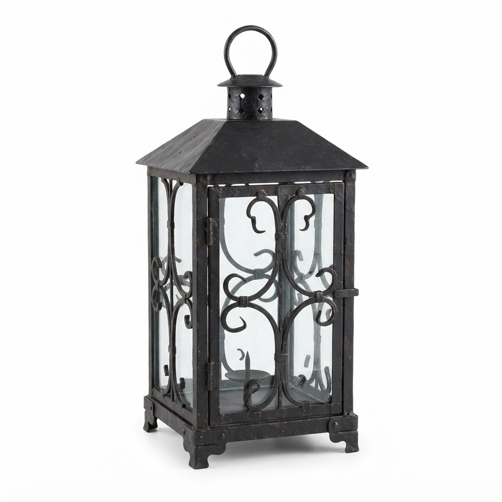 Iron and Glass Lantern