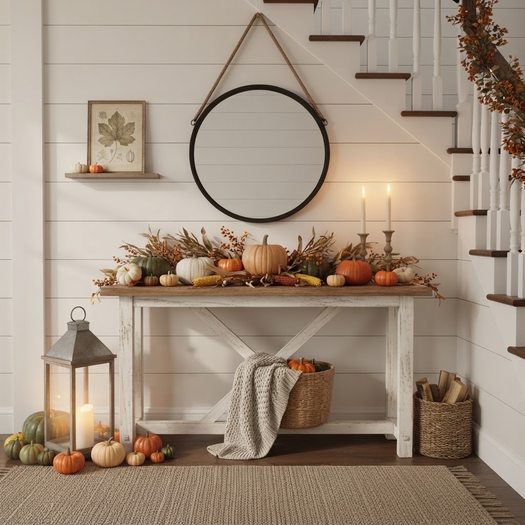 How to Style a Cozy Modern Farmhouse Fall Entryway (That Wows Every Guest)