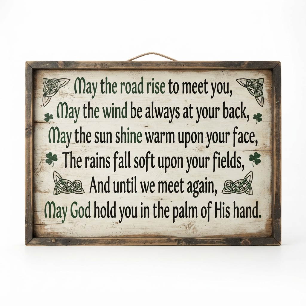 Irish Blessing Decorative Wood Sign