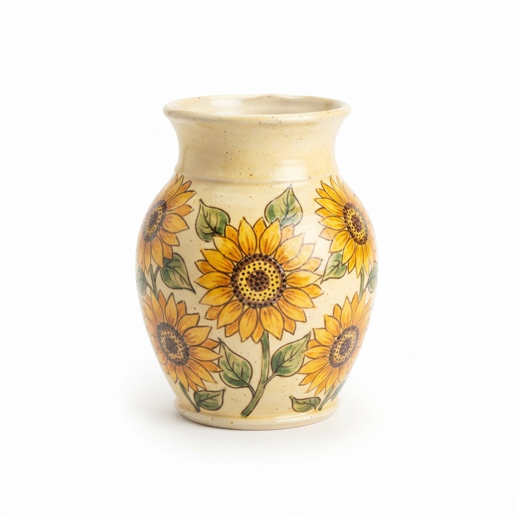 Ceramic Sunflower Vase