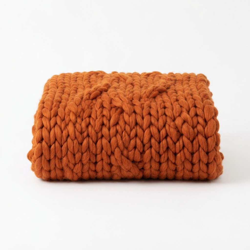Chunky Knit Throw Blanket