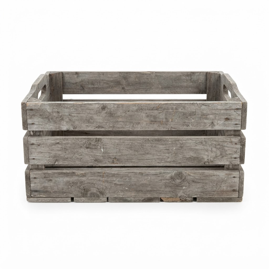 Grey Weathered Storage Crate