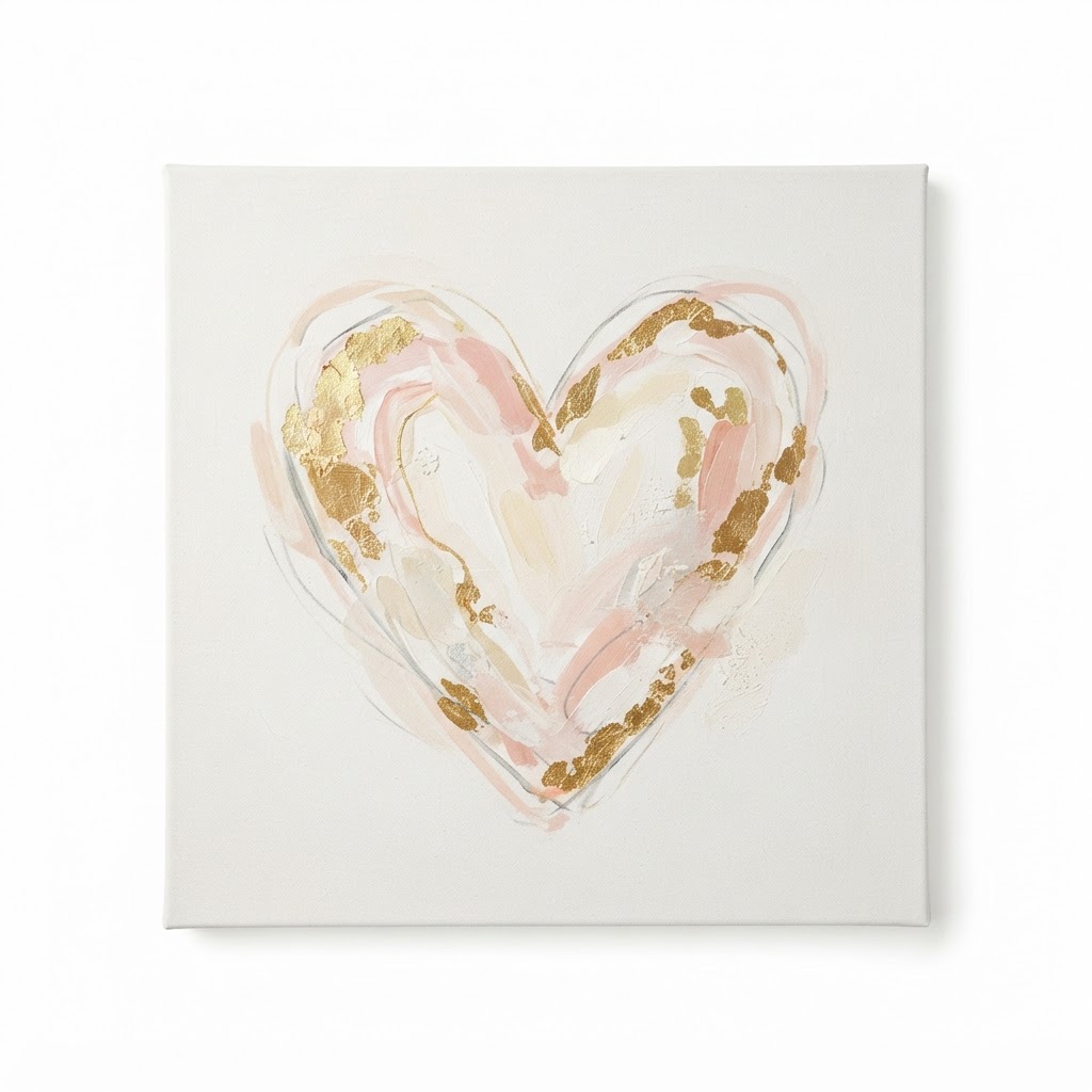 Abstract Heart Canvas Art