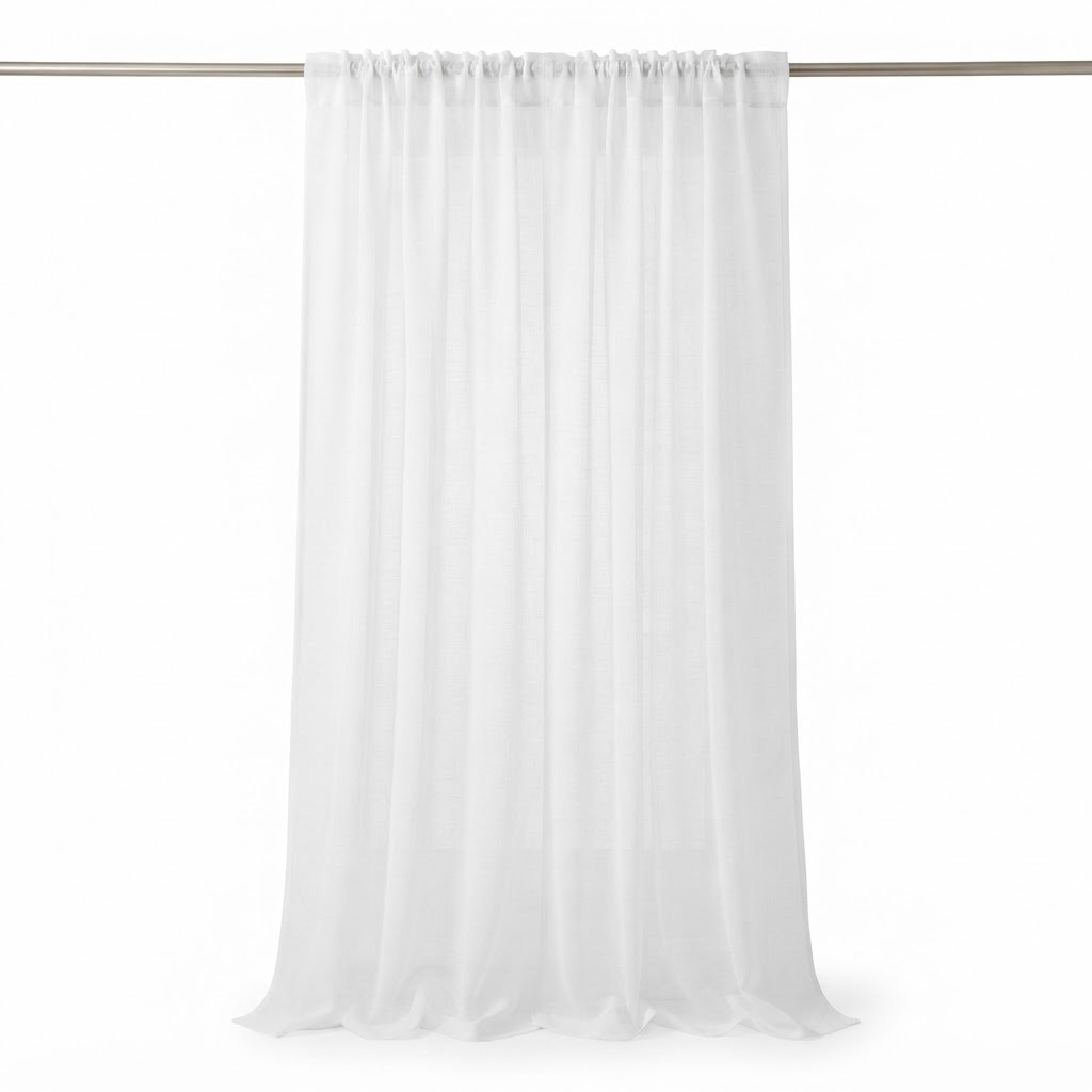Spring White Sheer Window Curtains